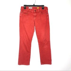 Pilcro & the Letterpress Red Straight Jeans Sz 28